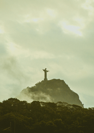Jesus statue in the cliff