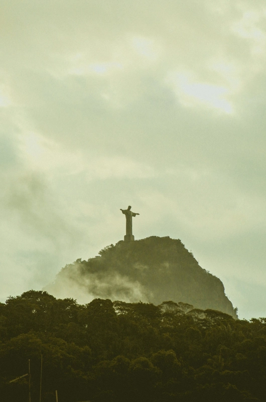 Jesus statue in the cliff